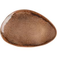 Блюдо «Маррон Реативо»;фарфор;,H=45,L=370,B=250мм;коричнев.,бежев.