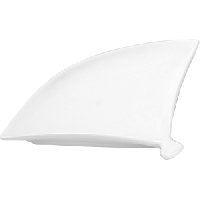 Блюдо «Кунстверк» веер;фарфор;,H=18,L=230,B=180мм;белый