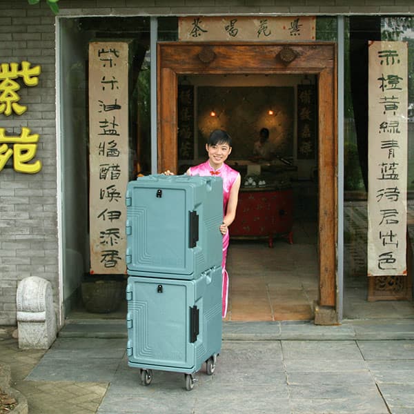 Термоконтейнер с фронтальной загрузкой для гастроемкостей 1/1;пластик;,H=63,L=63,5,B=46см;серый