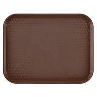 Поднос прямоугольный для Фаст Фуд;полипроп.;,L=41,B=30см;коричнев.
