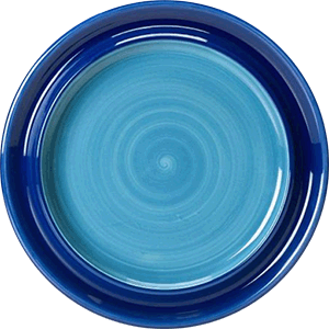 Тарелка «Фридом Блю» мелкая;фарфор;D=26см;белый,голуб.