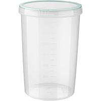 Контейнер для продуктов «Винтаж» с крышкой  ;полипроп.;1,5л;D=12,5,H=18см;прозр.,голуб.