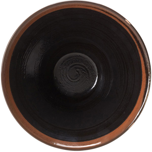 Салатник «Кото»;фарфор;450мл;D=15,H=8см;черный,коричнев.
