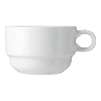 Чашка чайная «Акапулько»;фарфор;185мл;D=80,H=60,B=61мм;белый