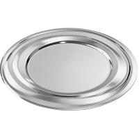 Блюдо сервировочное «Ненду» для презентаций круглое;сталь нерж.;D=33см;серебрист.