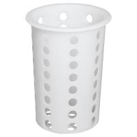 Подставка для столовых приборов;полипроп.;D=97,H=137мм;белый