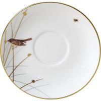 Блюдце «Рид» для 82108AND0145;кост.фарф.;D=12см;белый,золотой