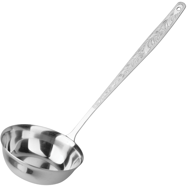 Половник;сталь нерж.;150мл;D=9,H=3,L=29см;металлич.