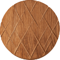 Доска для подачи «Пирог» светлый дуб;D=24,H=3см