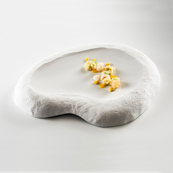 Тарелка «Сенд» для презентаций;фарфор;,H=4,L=31,B=26см;белый,матовый