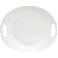 Блюдо «Бильбао» овальное;пластик;,L=31,8,B=28,2см;белый
