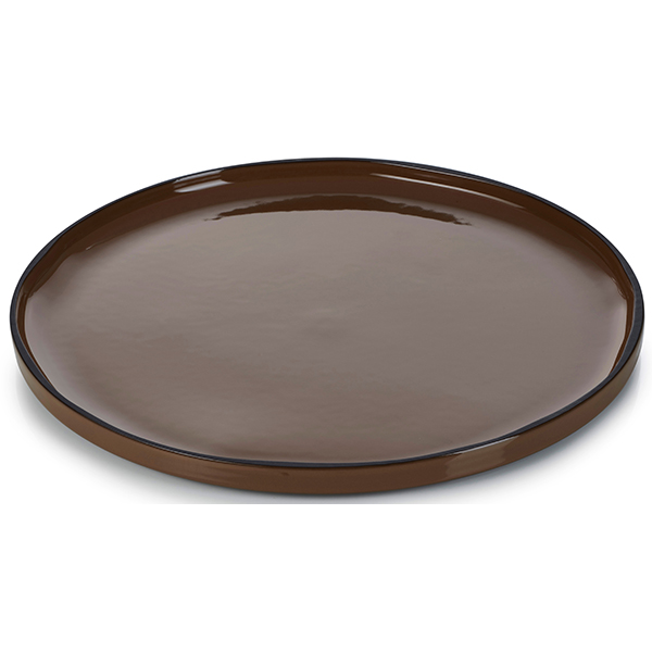 Блюдо для подачи «Карактэр»;керамика;D=30см;коричнев.