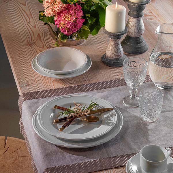 Блюдо «Увертюра» круглое;фарфор;D=300,H=25мм;белый