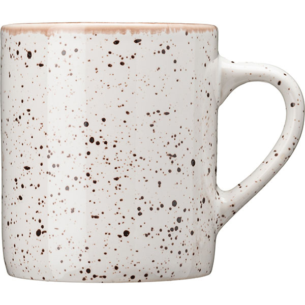 Кружка «Пунто Бьянка»;фарфор;350мл;,H=9,B=10см;бежев.,черный