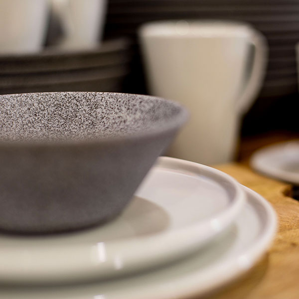 Салатник «Гранит»;фарфор;0,5л;D=15см;серый