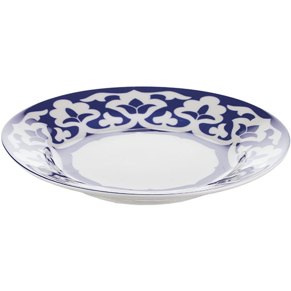 Тарелка «Идиллия-Восток» мелкая;фарфор;D=20см;белый,синий