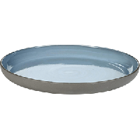 Тарелка «Даск»;керамика;D=27,H=3см;серый,голуб.