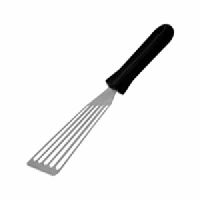 Лопатка д/жарки;пластик,сталь нерж.;,L=300/165,B=75мм;металлич.,черный