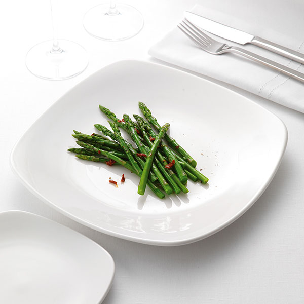 Тарелка «Квадро Вайт» квадратная;фарфор;,H=3,L=28,B=28см;белый