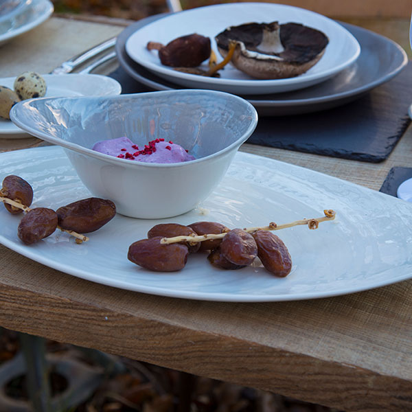 Салатник «Скейп грей»;фарфор;110мл;,H=52,L=130,B=95мм;серый