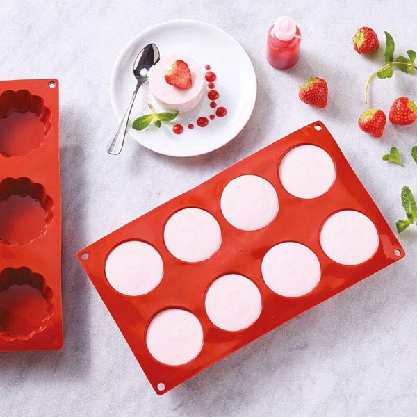 Форма для выпечки «Цилиндр» [8 ячеек];силикон;D=60,H=35,L=300,B=175мм