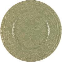 Тарелка «Скалистос» мелкая;керамика;D=225,H=25мм;зелен.
