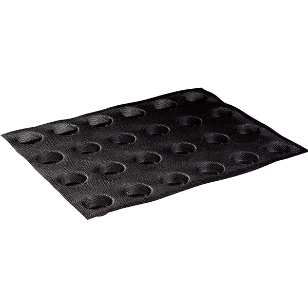 Форма конд. перфорир. «Круг» 24шт на листе30х40см;силикон,стеклопласт.;D=40,H=16мм;черный