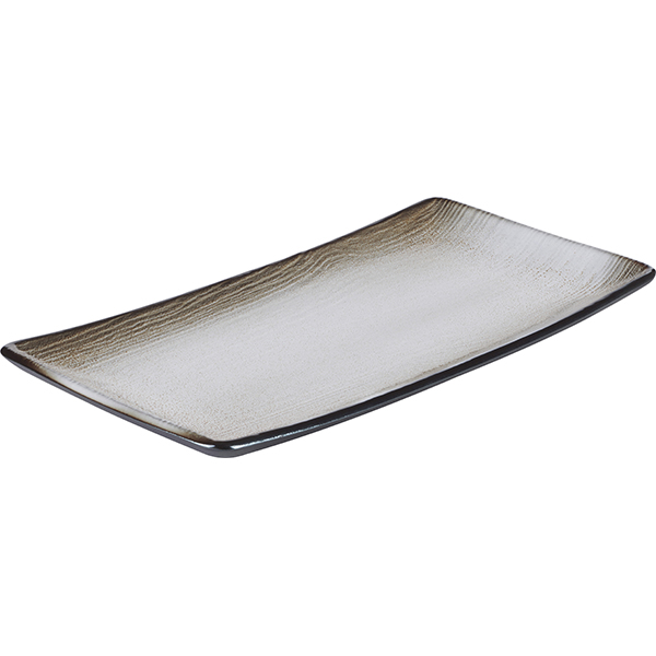 Блюдо «Свелл» прямоугольное;керамика;,L=30см;коричнев.