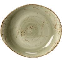 Салатник «Крафт Грин»;фарфор;0,67л;,H=55,L=280,B=245мм;зелен.