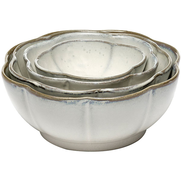 Салатник «Инку» волнистый край;керамика;D=9,H=3см;белый