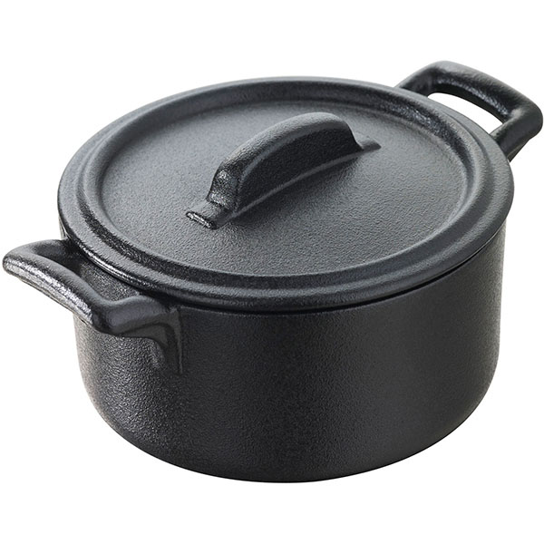 Крышка «Бель Кузин»;фарфор;D=14,H=2см;черный