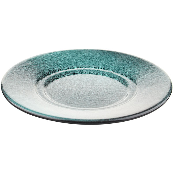 Блюдце «Млечный путь изумрудный» универсальное;фарфор;D=15,5см;изумруд.,черный