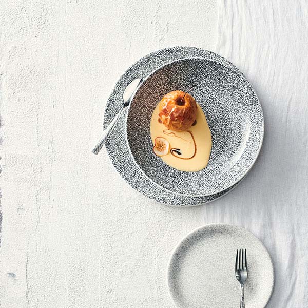 Салатник;фарфор;D=20,5см;белый,черный