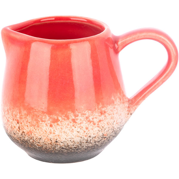 Молочник «Агат»;фарфор;90мл;D=40,H=60,L=85,B=40мм;красный