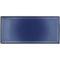 Блюдо «Экинокс» прямоугольное;керамика;,H=18,L=325,B=150мм;синий