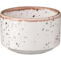 Сахарница «Пунто Бьянка»;фарфор;350мл;D=100,H=65мм;белый,черный