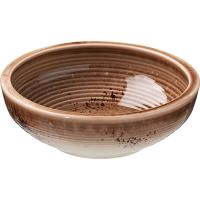 Тарелка глубокая «Маррон Реативо»;фарфор;1л;D=200,H=65мм;коричнев.,бежев.