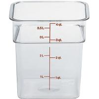 Контейнер для продуктов градуированный;пластик;3,8л;,H=18,7,L=18,5,B=18,5см;прозр.