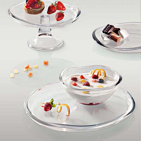 Блюдо сервировочное «Барена»;стекло;D=28,H=3см;прозр.