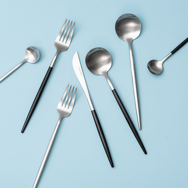 Нож столовый «Стил Блэк Сильвер Мэтт»;сталь нерж.;,L=223,B=15мм;черный,серебрист.