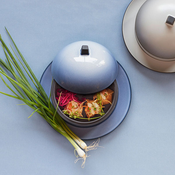 Блюдо для подачи «Экинокс»;керамика;D=22,H=13см;серый