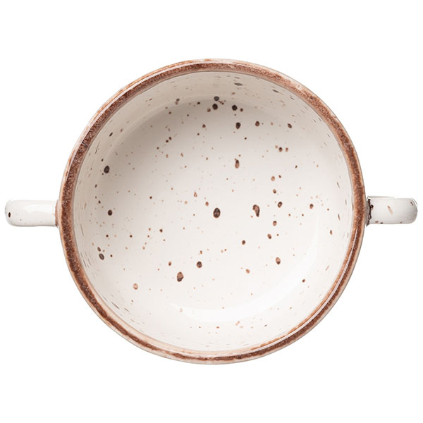 Чашка бульонная «Пунто Бьянка»;фарфор;300мл;D=115,H=55мм;белый,черный