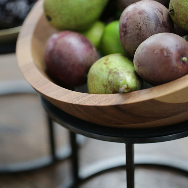 Салатник;орех;1,7л;D=250,H=85мм;тем.дерево