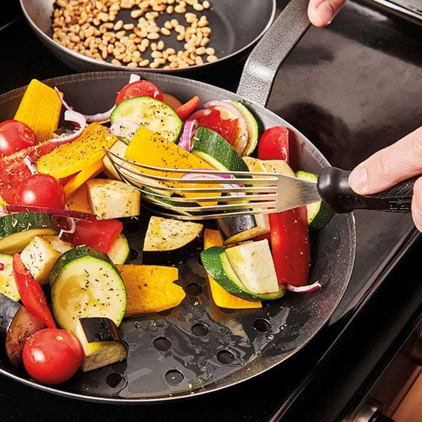 Сковорода;голуб.сталь;D=20,H=5,L=37см;серый