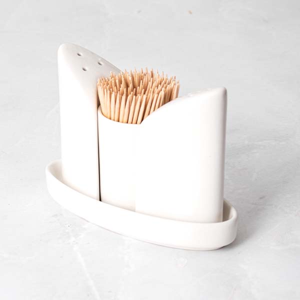 Набор д/специй 3 пр-та на подставке;фарфор;,H=87,L=124,B=87мм;белый