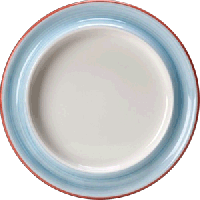 Тарелка «Фридом Рио Блю» мелкая;фарфор;D=21,6см;белый,синий