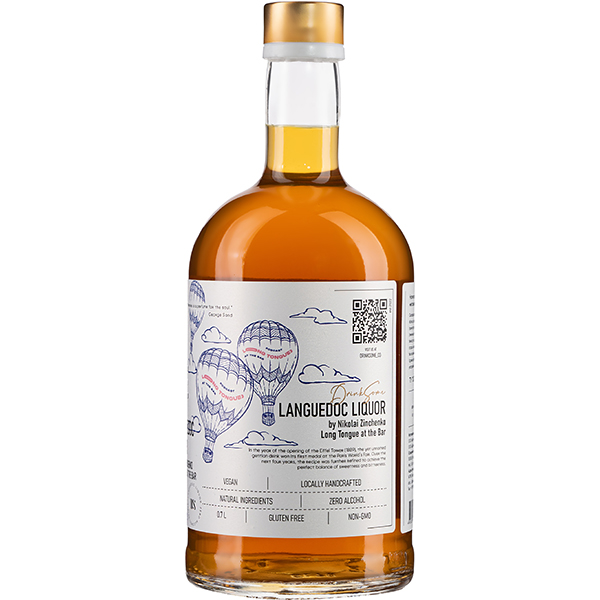 Напиток безалкогольный «Лангедок ликер» Drinksome;стекло;0,7л;D=88,H=224мм;св.корич.
