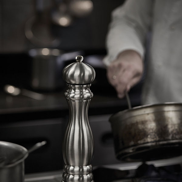Мельница для перца «Париж»;сталь нерж.;D=7,H=30см;серебрист.