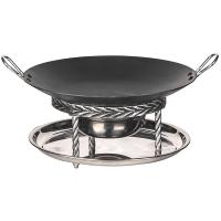 Набор для подачи саджа без крышки 2 предмета;сталь нерж.,тефлон;D=34,H=23см;серебрист.