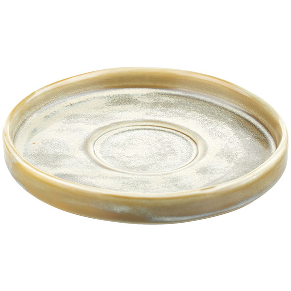 Блюдце «Агава»;фарфор;D=120/37,H=18мм;матовый,зелен.